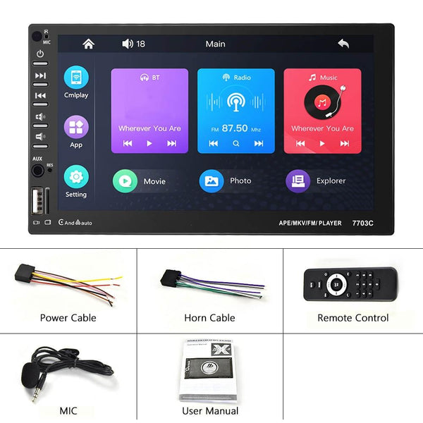 7 Inch Car Double Butt Mp5 Bluetooth Player Universal Fit Other Car Audio
