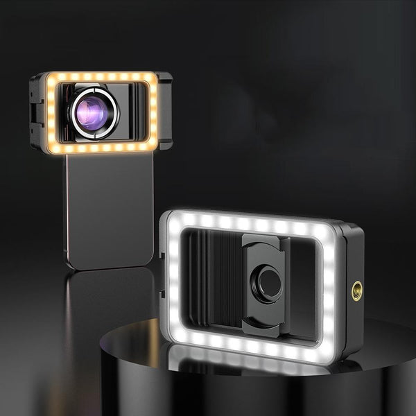 Universal Phone Clip With Multifunctional Fill Light 1 / 4 & M17 M37 Thread Interface Selfie Lights