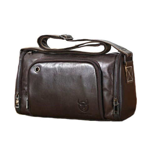 Dark Brown Cowhide Messenger Bag For Men Bags