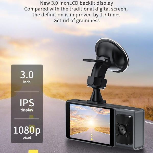 3 In 1 Car Dash Cam With Wifi 1080P Night Vision Ips Screen 32Gb Car Audio In Dash Units