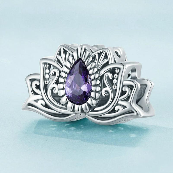 925 Sterling Silver Zircon Lotus Bracelet Bracelets