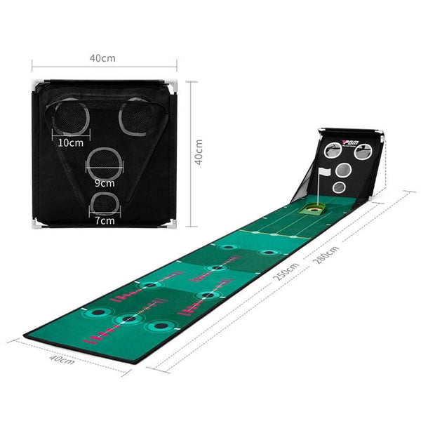 Golf Chipping & Putting Practice Net Portable & Multifunctional 40X250cm Putting Greens & Aids