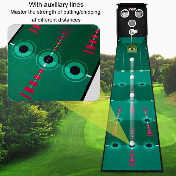Golf Chipping & Putting Practice Net Portable & Multifunctional 40X250cm Putting Greens & Aids