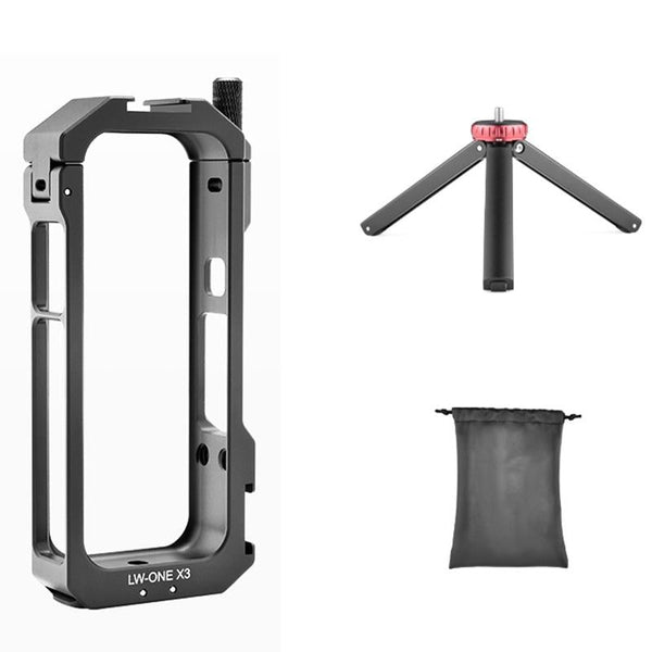 Insta360 One X3 Metal Cage With Extended Frame And T1 Tripod For Audio Video Tripods & Monopods