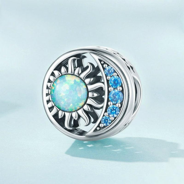 925 Sterling Silver Opal Sun Star & Moon Bracelet Bracelets