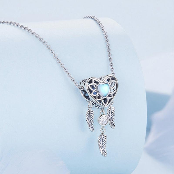 925 Sterling Silver Zircon Heart Dreamcatcher Bracelet Bracelets