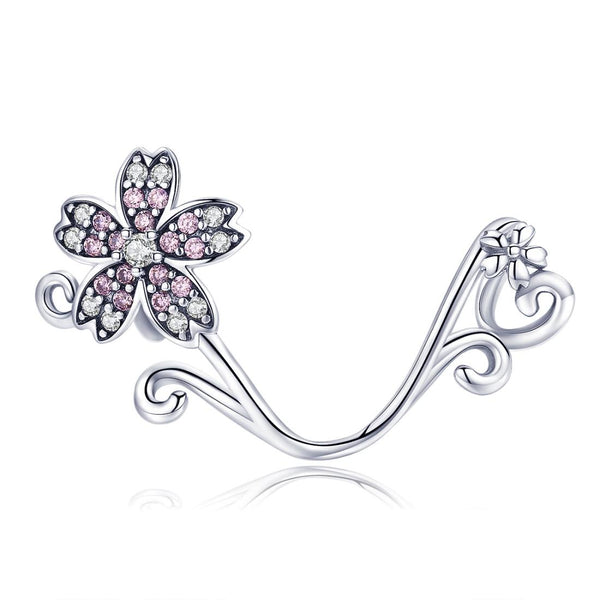 925 Sterling Silver Floral Diy Bracelet Charm Charms & Pendants