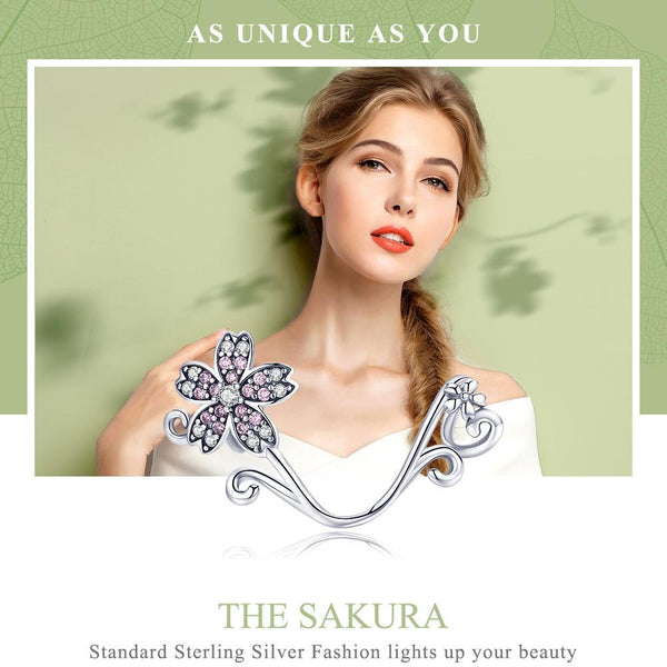 925 Sterling Silver Floral Diy Bracelet Charm Charms & Pendants