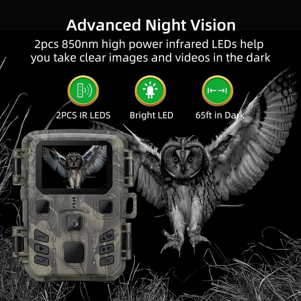 20Mp Trail Camera With Night Vision And Wildlife Scouting Digital Cameras