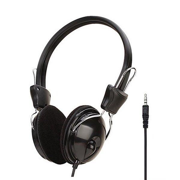 Black 3.5Mm Office Headset 1.6M Cable For Online Classes Headsets