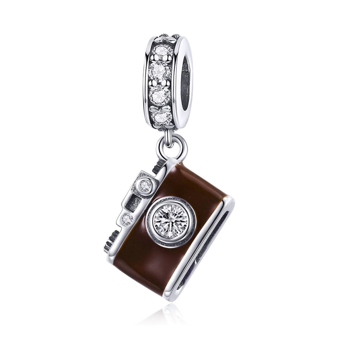 925 Sterling Silver Retro Camera Pendant For Diy Bracelets And Necklaces Style Pendent Charms & Pendants