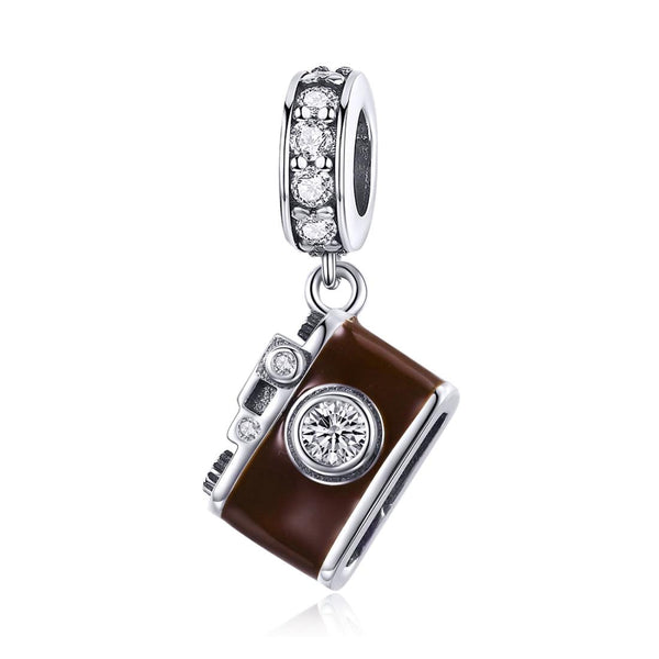 925 Sterling Silver Retro Camera Pendant For Diy Bracelets And Necklaces Style Pendent Charms & Pendants