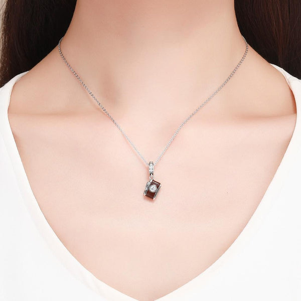 925 Sterling Silver Retro Camera Pendant For Diy Bracelets And Necklaces Style Pendent Charms & Pendants