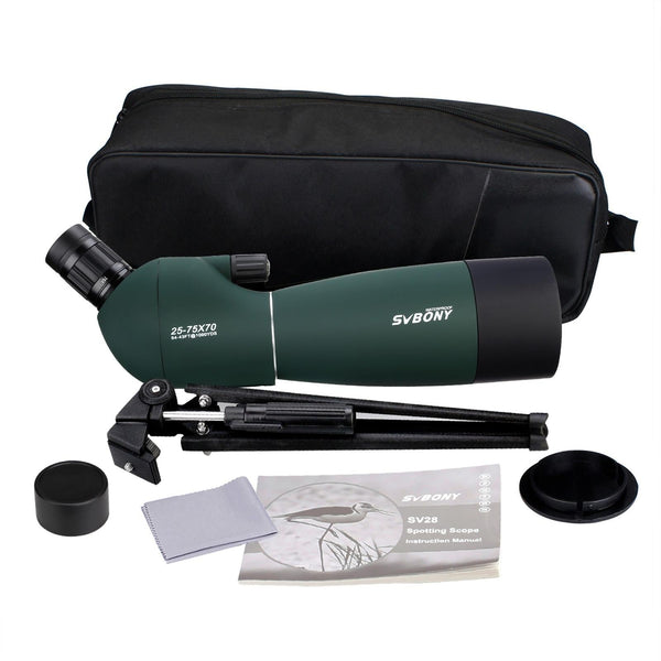 High Definition Birding Scope With Tripod 25 75X70 Green Film 15Mm Eyepiece Binoculars