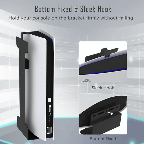 Universal Wall Mount For Ps5 Console No Headset Handle Included With Bracket Other Video Game Accessories
