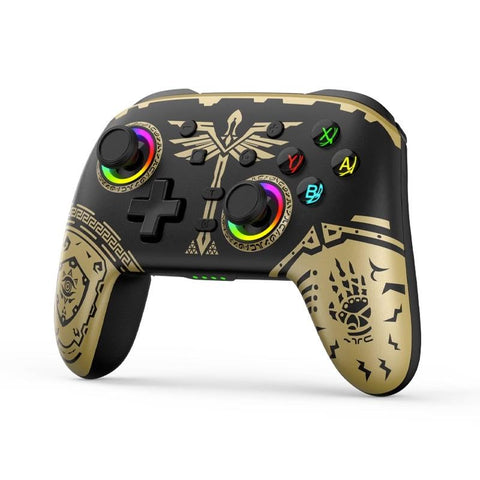 Wireless Gamepad For Nintendo Switch / Pro Tooth Design Tbd0603716901 Black Gold Controllers & Attachments