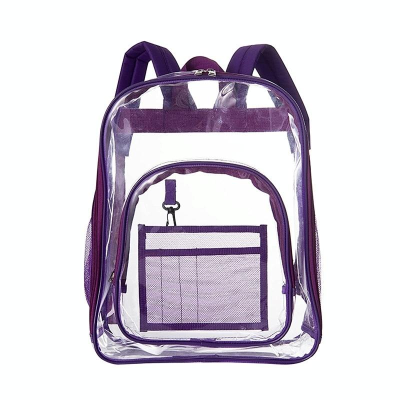 Waterproof Pvc Backpack For Students Compact And Durable Purple Backpacks