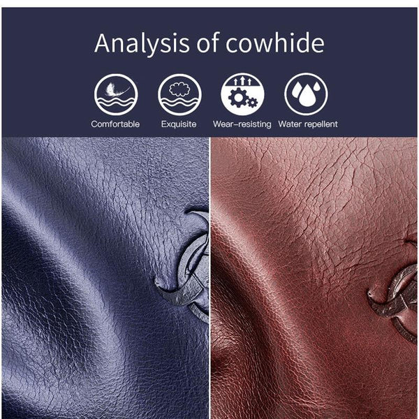 Leather Men Chest Bag Casual Shoulder Brown Bags