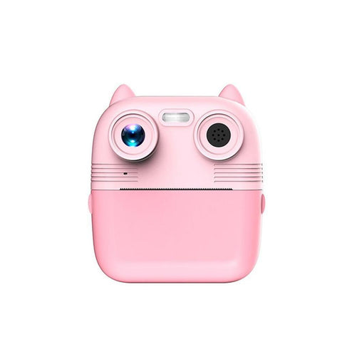 Instant Print Camera With Dual Lens 2.8 Screen For Kids Pink Digital Cameras
