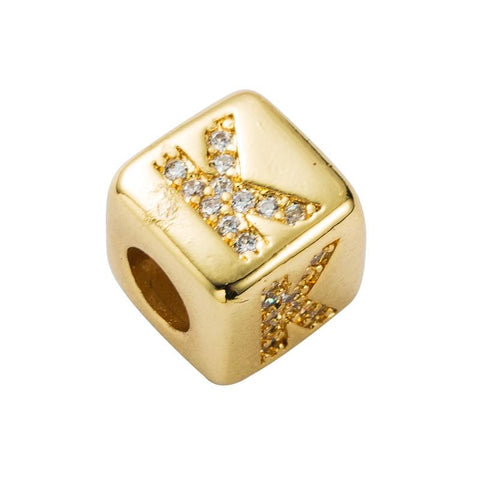 Brass Micro Inlaid Couple Red String Pull Diy Bracelet English Letter Beads Style K Charms & Pendants