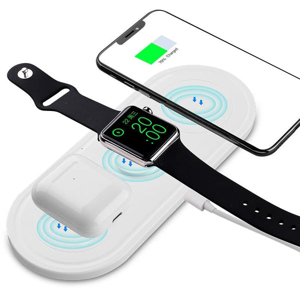 3 In 1 10W Wireless Charger For Iphones Iwatch Airpods Chargers & Cradles