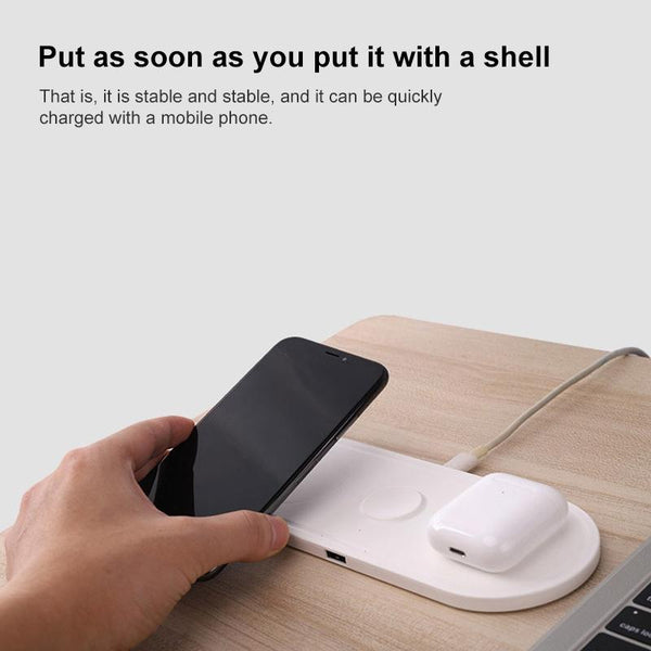 3 In 1 10W Wireless Charger For Iphones Iwatch Airpods Chargers & Cradles