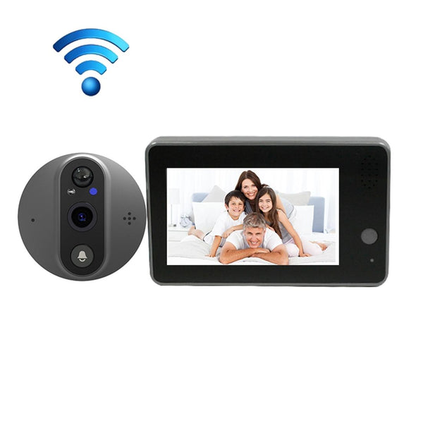 Smart Wifi Doorbell With Night Vision & Motion Detection 4.3 Inch Screen Smart Doorbells