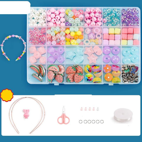 24 Grids Diy Beaded Jewelry Set For Kids Craft Beads