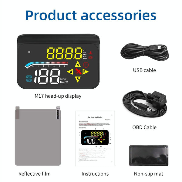 Car Hud Head Up Display Locator Technology Speed Meter Obd2 Diagnostic Tool Other Instruments & Gauges
