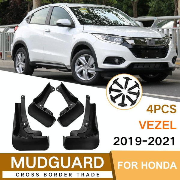 For Honda Vezel Hrv Sport 2019 2021 4Pcs / Set Car Auto Soft Plastic Splash Flaps Fender Guard Fenders & Mud Guards