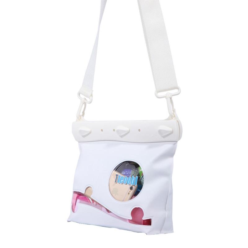 Waterproof One Shoulder Crossbody Diving Bag Medium White Dry Bags