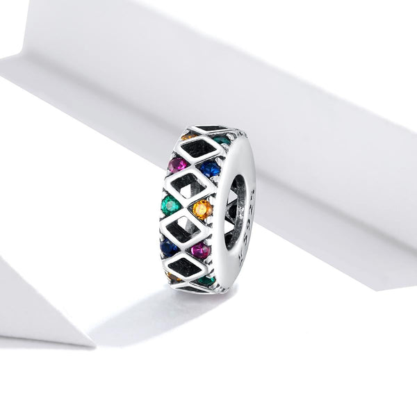 925 Sterling Silver Colorful Flag Beads For Diy Bracelets & Necklaces Charms & Pendants