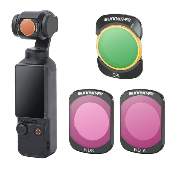 Sunnylife 3 In 1 Nd16 Camera Lens Filter For Dji Osmo Pocket No Gimbal Reset Cpl Nd8 Camera Drone Accessories