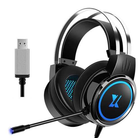 7.1 Gaming Headset With Mic X8 Upgrade Black Headsets