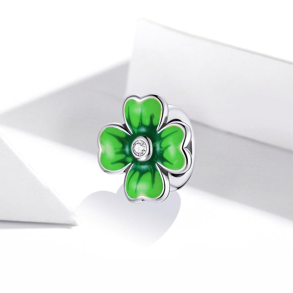 925 Sterling Silver Lucky Clover Beads For Diy Bracelets & Necklaces Charms & Pendants