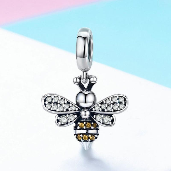 925 Sterling Silver Bee Charm For Diy Bracelets Charms & Pendants