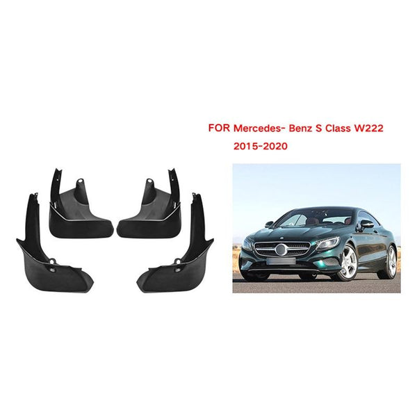 For Mercedes Benz S Class 2014 2020 4Pcs / Set Car Auto Soft Plastic Splash Flaps Fender Guard Fenders & Mud Guards