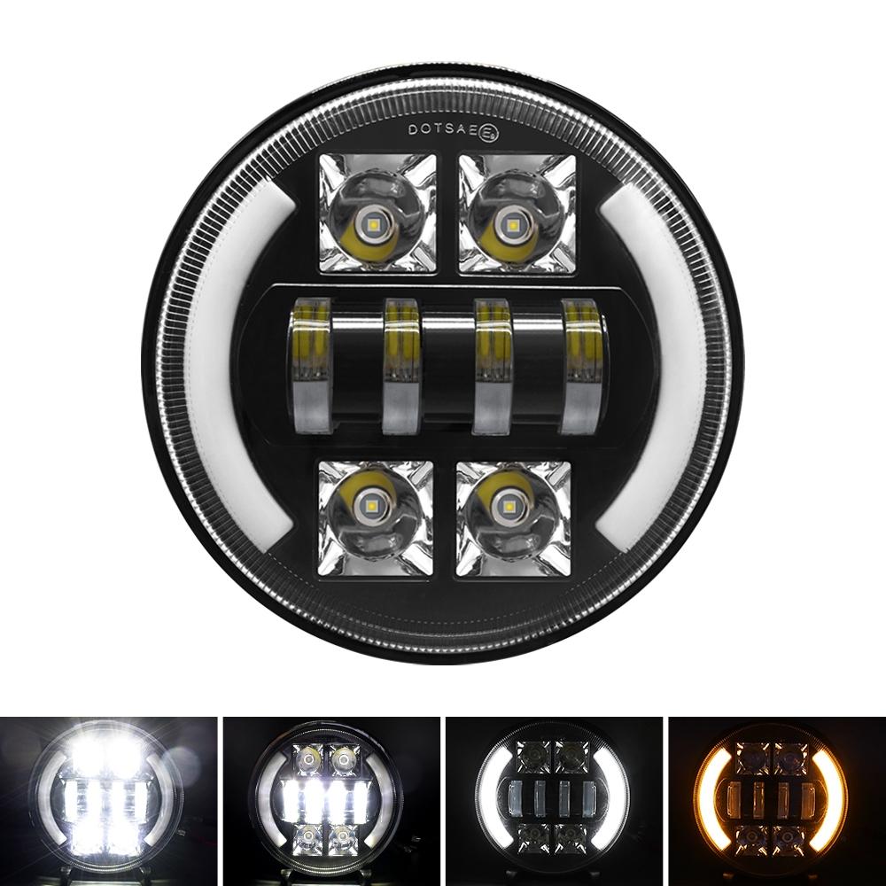 Car 7 Inch Dc9 30V Led Headlight Modification Accessories For Jeep Wrangler Led Car Lights