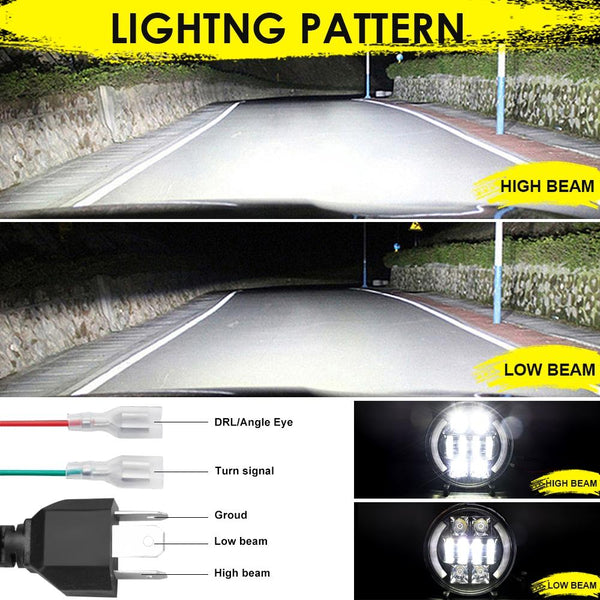 Car 7 Inch Dc9 30V Led Headlight Modification Accessories For Jeep Wrangler Led Car Lights