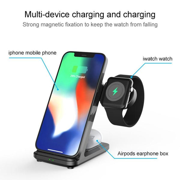 3 In 1 15W Wireless Charging Station Chargers & Charging Docks