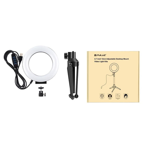 Usb Dimmable Led Ring Light With Tripod Holder And Cold Shoe Ball Head Other Lighting & Studio