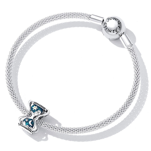 925 Sterling Silver Sun Moon Hourglass Beads Bracelet / Necklace Set Charms & Pendants