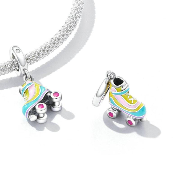 925 Sterling Silver Skate Diy Pendant Beads For Bracelet Charms & Pendants