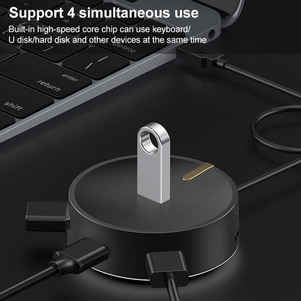 4 Port Usb 2.0 Circular Splitter Hub Usb Cables Hubs & Adapters