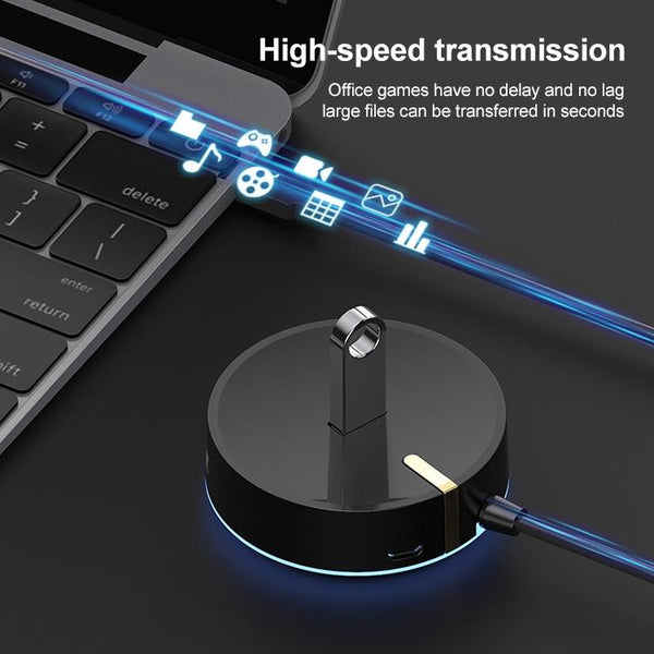 4 Port Usb 2.0 Circular Splitter Hub Usb Cables Hubs & Adapters
