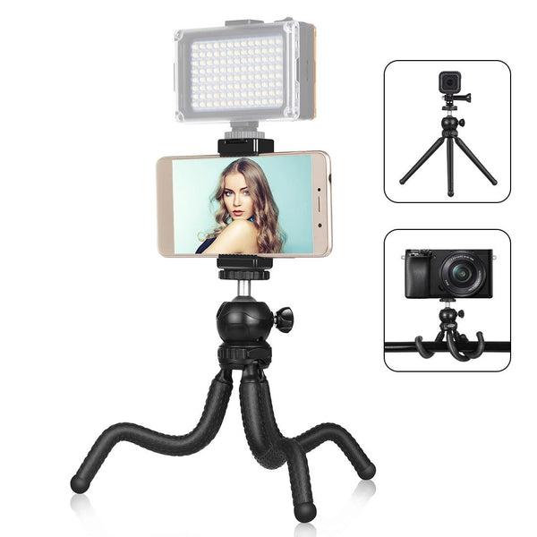 Flexible Mini Octopus Tripod With Ball Head And Phone Clamp For Audio Video Use Tripods & Monopods