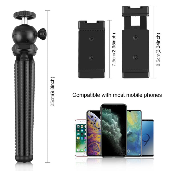 Flexible Mini Octopus Tripod With Ball Head And Phone Clamp For Audio Video Use Tripods & Monopods