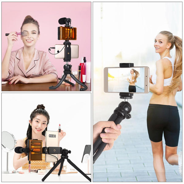 Flexible Mini Octopus Tripod With Ball Head And Phone Clamp For Audio Video Use Tripods & Monopods