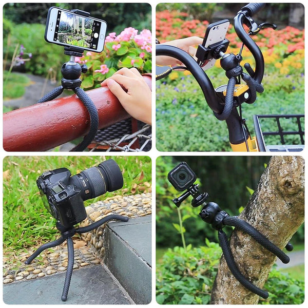 Flexible Mini Octopus Tripod With Ball Head And Phone Clamp For Audio Video Use Tripods & Monopods