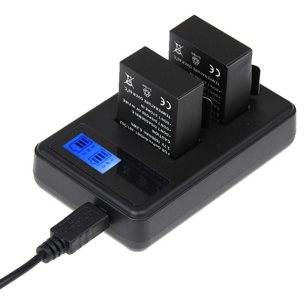 Lcd Screen Dual Battery Charger For Gopro Hero3 With Charging Capacity Display Chargers & Cradles